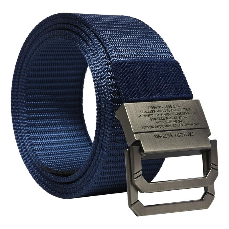 USL Nylon Belt For Men, Casual Belt No Hole Waist Belt With Metal Buckle  Stylish Design Heavy Duty Stretchable Regular Use (Free Size) - Main Image