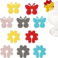 20 marcadores de bebida, identificadores fofos de taça de vinho, marcadores de copos de vinho de silicone, decoração descolada para chá de panela, despedida de solteira, cerimônia de casamento, Medium
