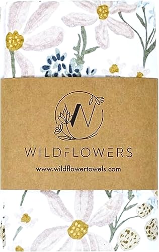 Miniatura 1 de Wildflowers - Toallas de cocina de microfibra  Patrón de flores rosas y moradas  Toalla de cocina de tela de gofre  Toallas de cocina súper