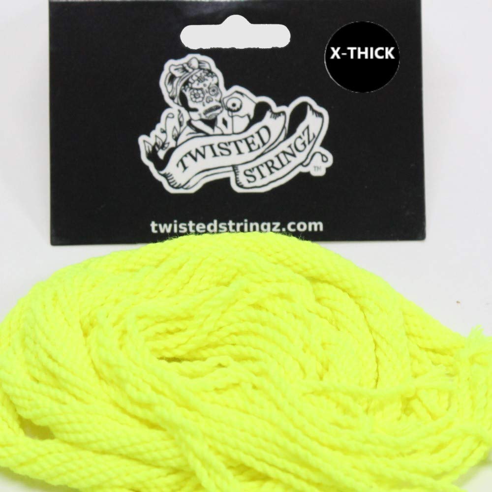 Twisted Stringz Yo-Yo Strings - Polyester - Solid Extra Thick YoYo String - 10 Pack (Yellow)