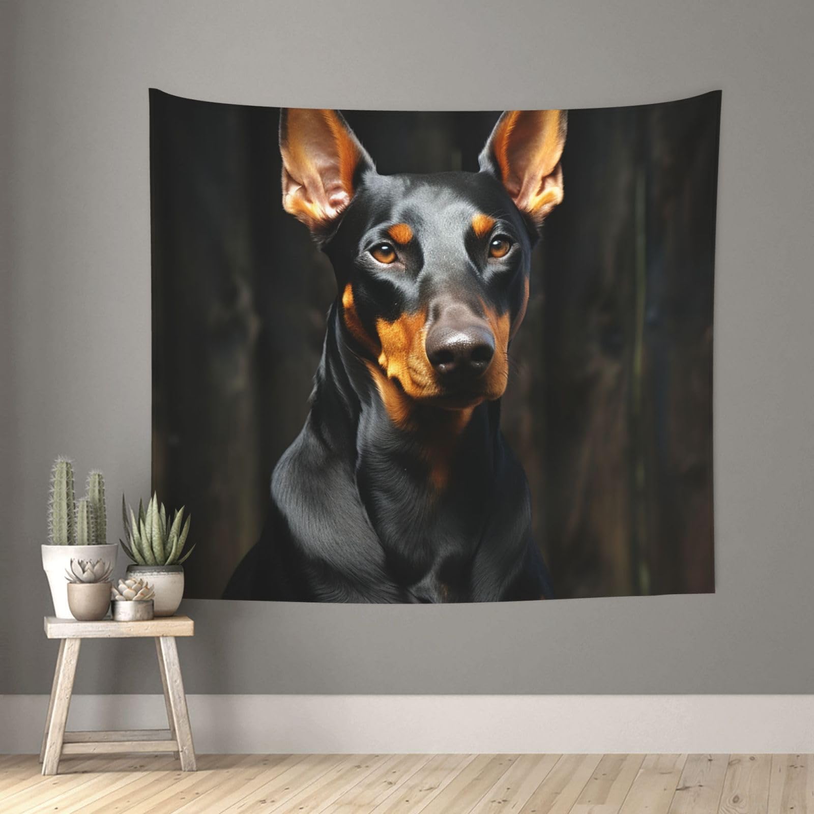 FodPand doberman Tapestry for Bedroom Aesthetic, Wall Hanging Tapestries Art Decor Backdrop Wall Tapestry for Dorm Living Room Funny Poster Party Banner Background 51" X 60"