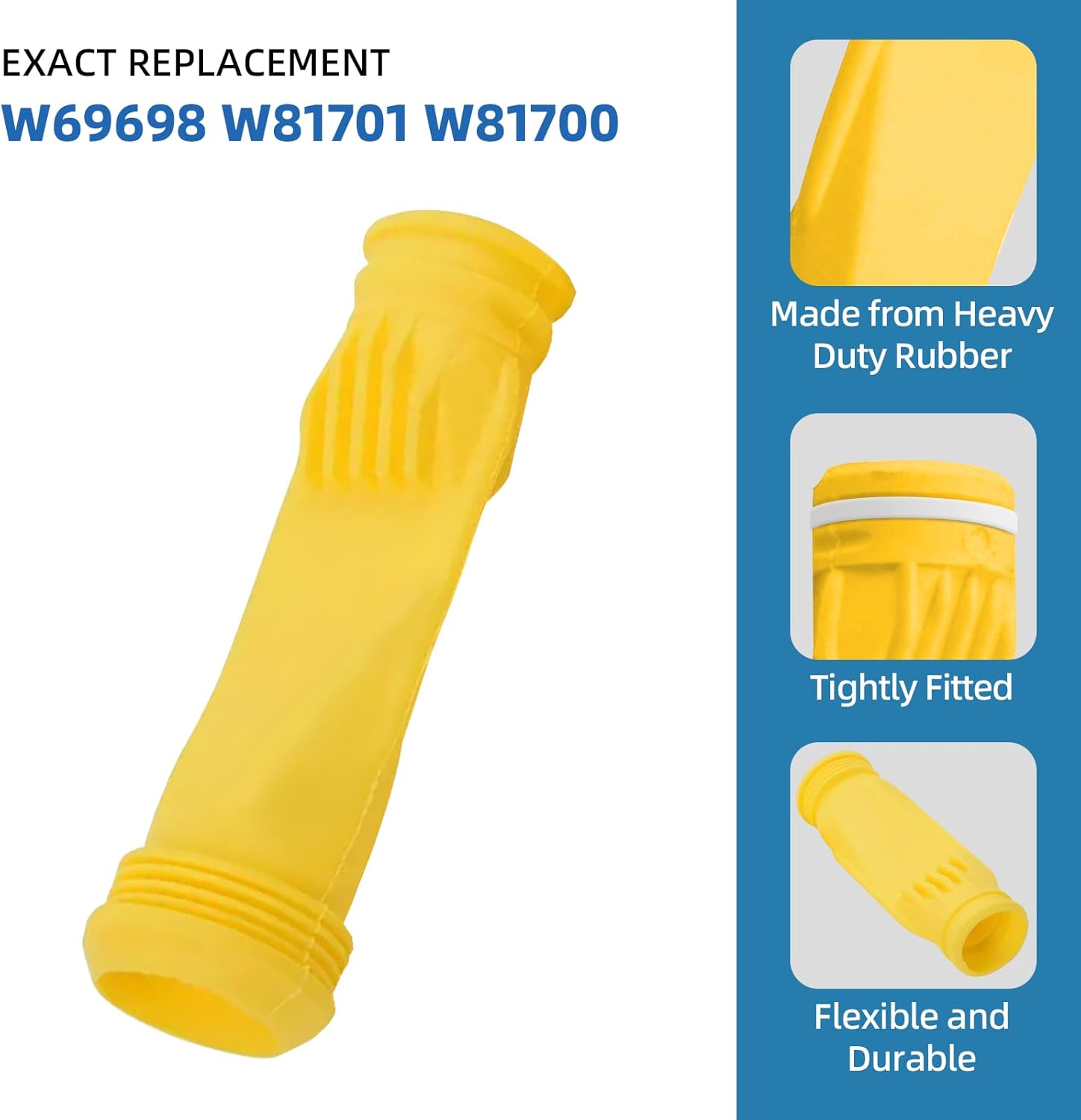 CALPALMY (4-Pack Pool Cleaner Diaphragm Exact Replacement W69698 W81701 W81700 with Retainging Ring W81600 | Compatible with Zodiac G3 G4 Alpha 2 3 - Made from Heavy Duty Rubber