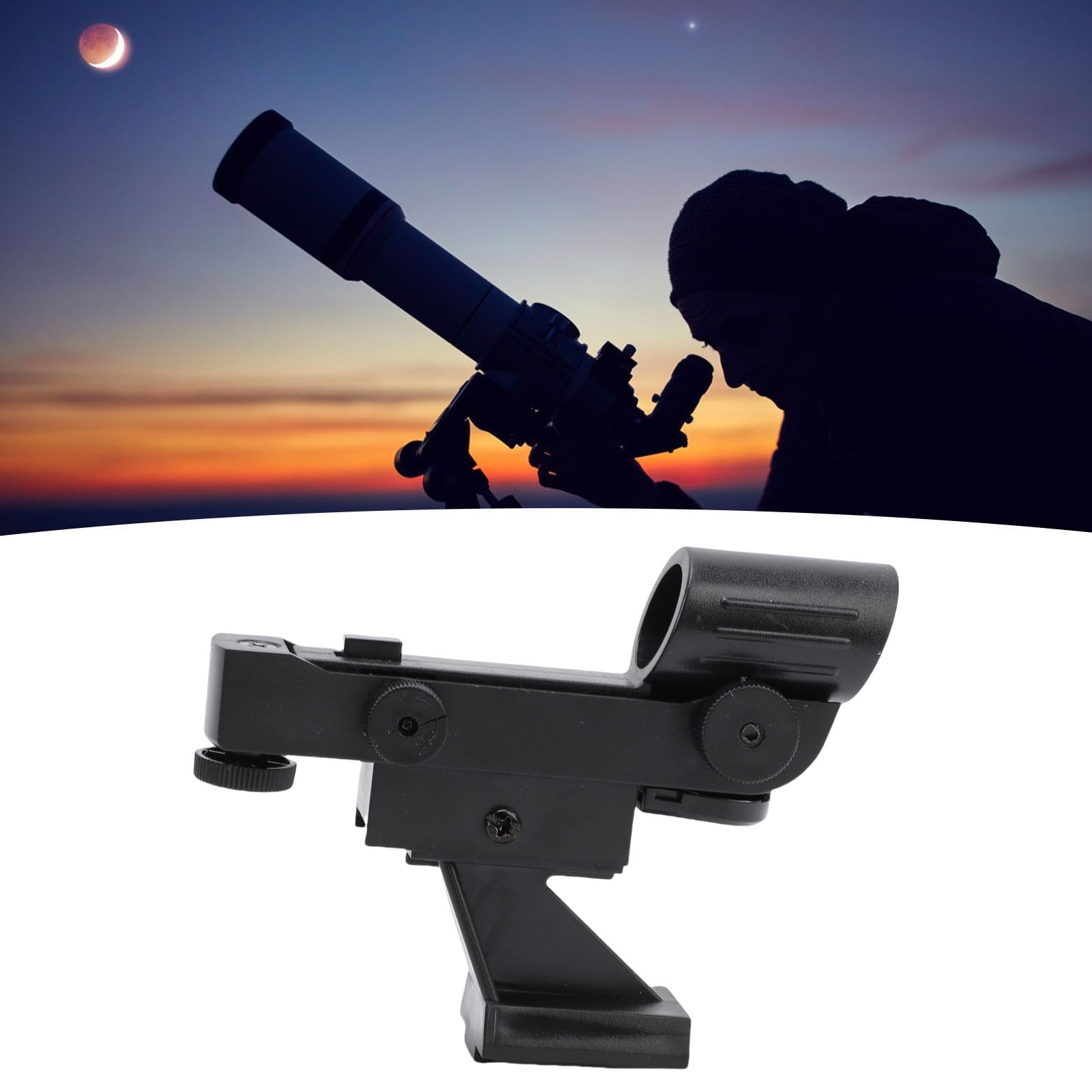 Chercheur à Point Rouge, Portée de Chercheur LED avec Réglage de Luminosité pour Alignement Rapide, Support à Large Ajustement pour Télescopes 80EQ 90EQ 130EQ