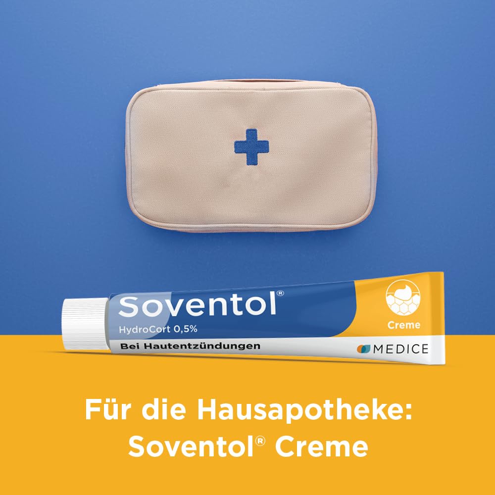 Soventol HydroCort 0,5% Creme 2x 30 g bei akuten Hautentzündungen wie Neurodermitis, Hautallergien & Ekzemen - lindert Juckreiz - entzündungshemmend