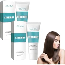 pack of 2 hair straightening cream silky & shiny hair straightening cream protein corrective hair straightening cream smoothing cream deep hair treatment for curly hair and dry hair