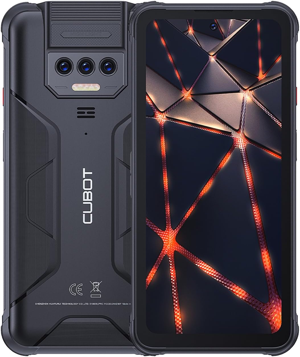 KingKong Power Rugged Android 13 Smartphone 6.5-Inch FHD+ IPS Display Phone,Fast Charge 10600mAh Battery 8GB RAM+256GB ROM,Dual 4G SIM,Triple Rear Camera Waterproof/NFC/Dual Flashlight/Finger Scanner