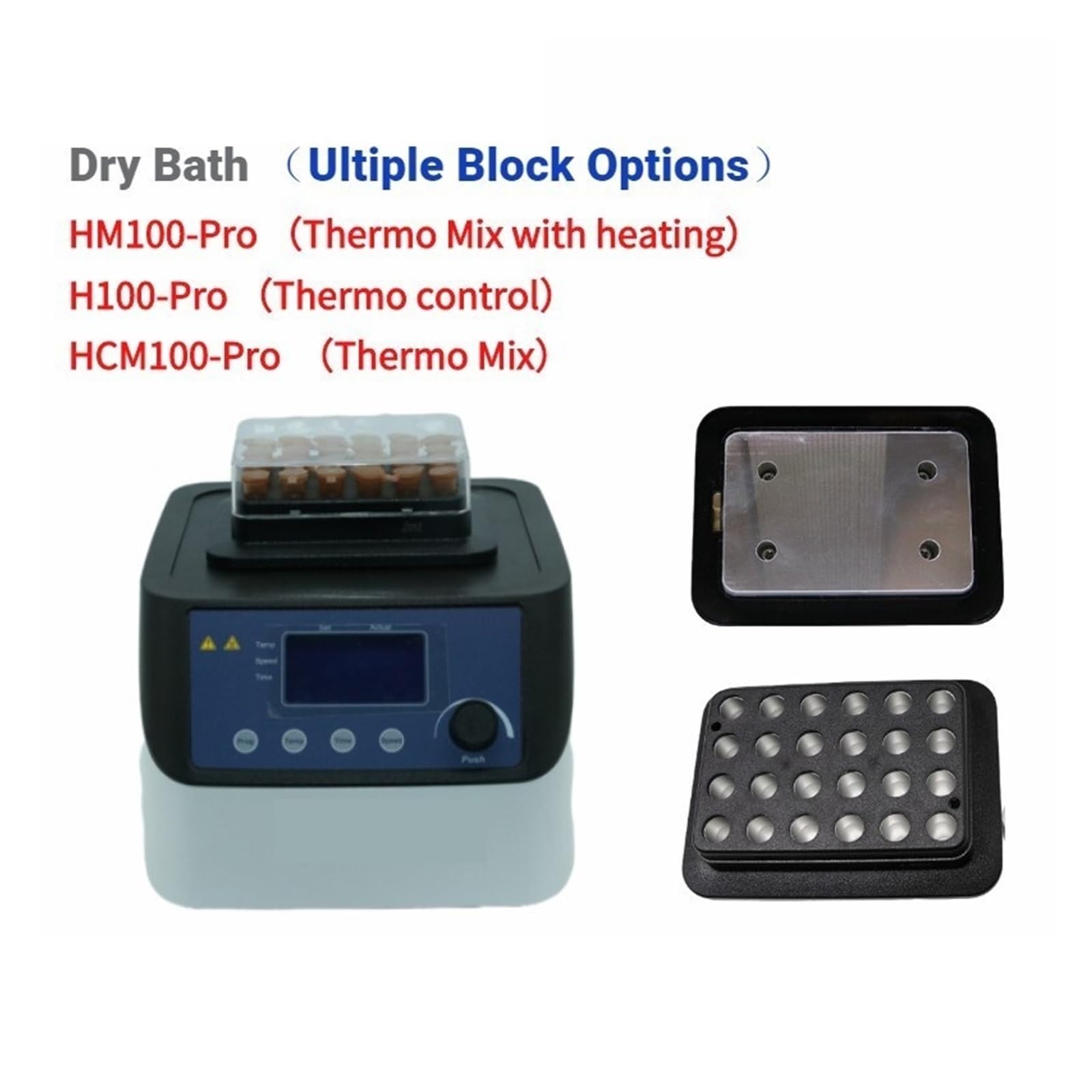Agitador Orbital, Baño de metal termostático laboratorio con 1,5 ml, 2, bloque calefacción, refrigeración, mezcla, incubadora baño seco, LCD Digital(H100-pro)