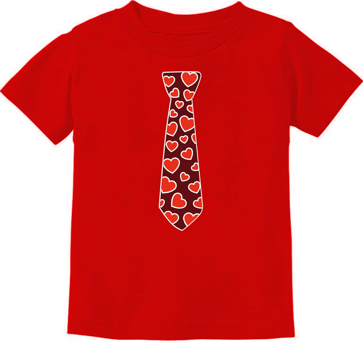 Boys Vday Red Heart Graphic Tee Toddler Valentine Love Short Sleeve Clothes Kids Cool Heart Tie T Shirt 4-5 Years