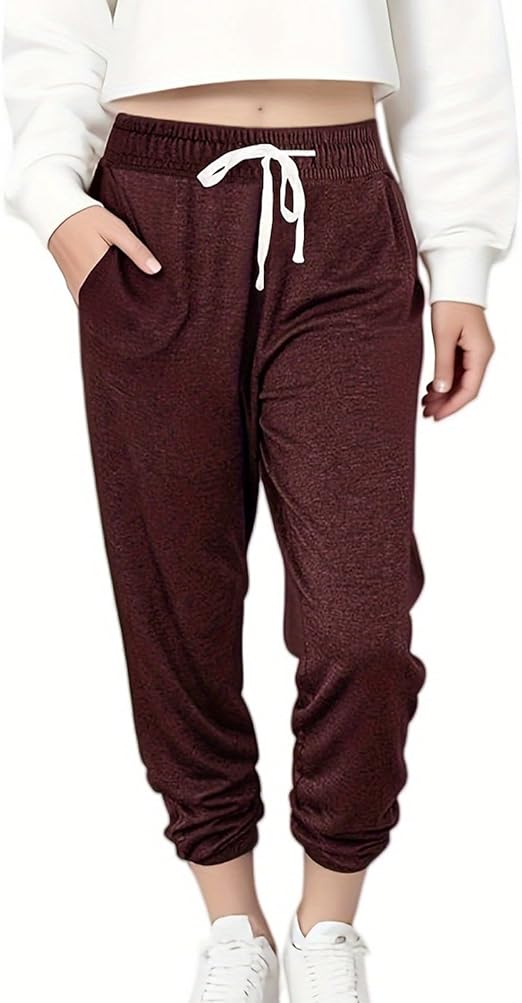 Women Baggy Sweatpants with Pockets Lounge Womens Pajama Pants Female Trouser