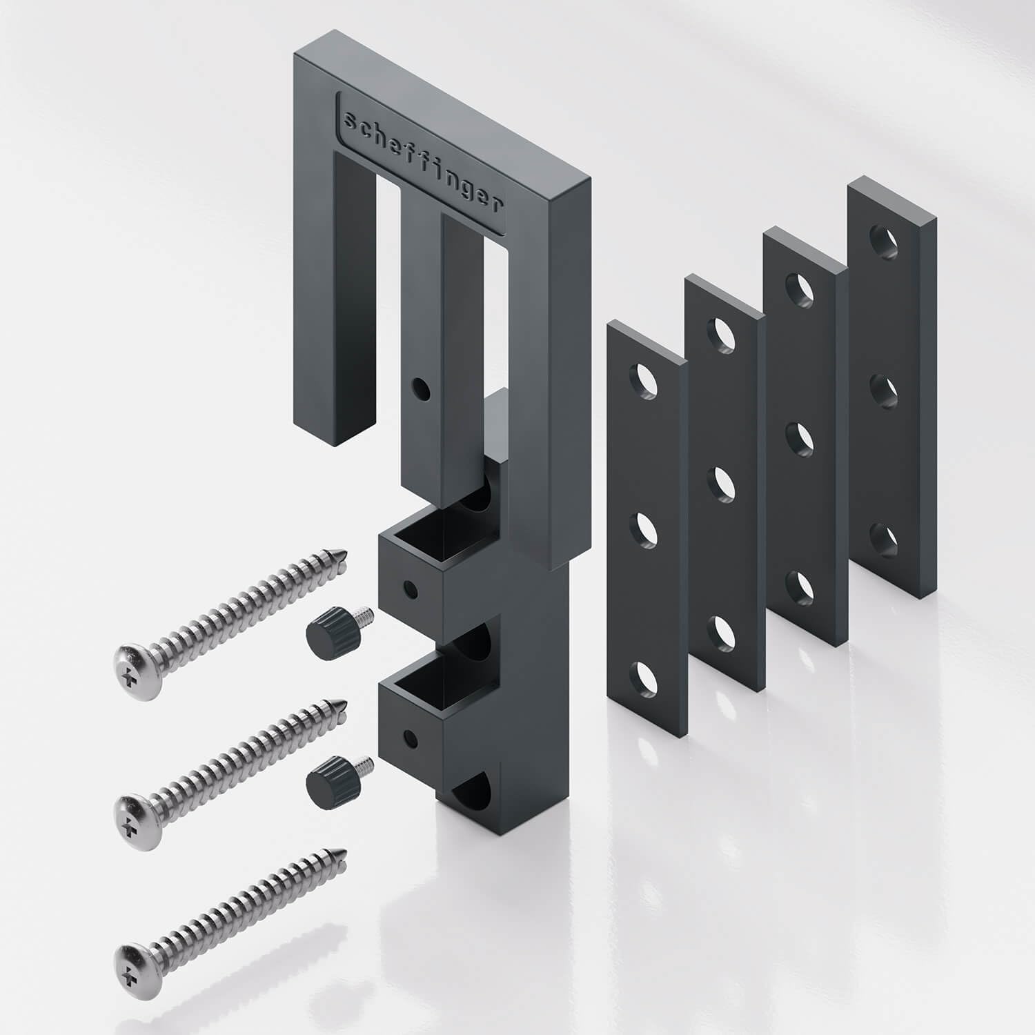 Seguro de Ventana Scheffinger EM3 para Ventanas o Puertas de plástico/Madera/Aluminio, Gris, EM3_Grau