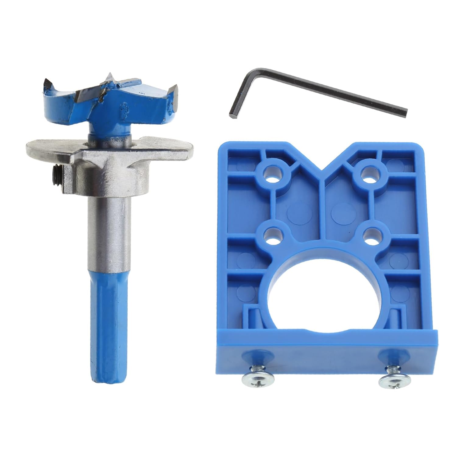35mm Concealed Hinge Jig Kit Forstner Drill Guide Suitable for Cabinet Cupboard Door Window Furniture Hinge and Mounting 35mm Concealed Hinge Drilling Jig with Drill Guide Forstner Bit Kits