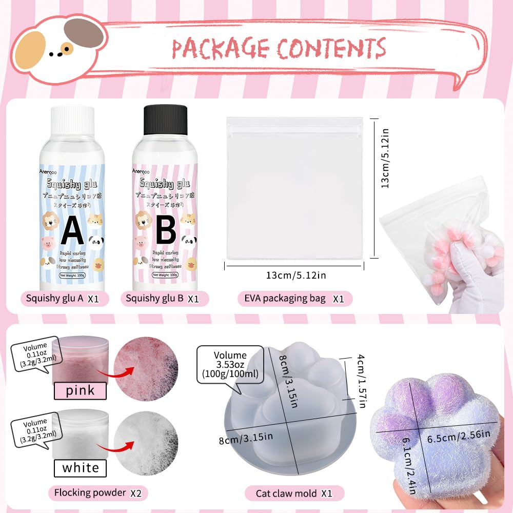 Anergoo Taba Squishy Making Kit - DIY Squishy Maker with 3