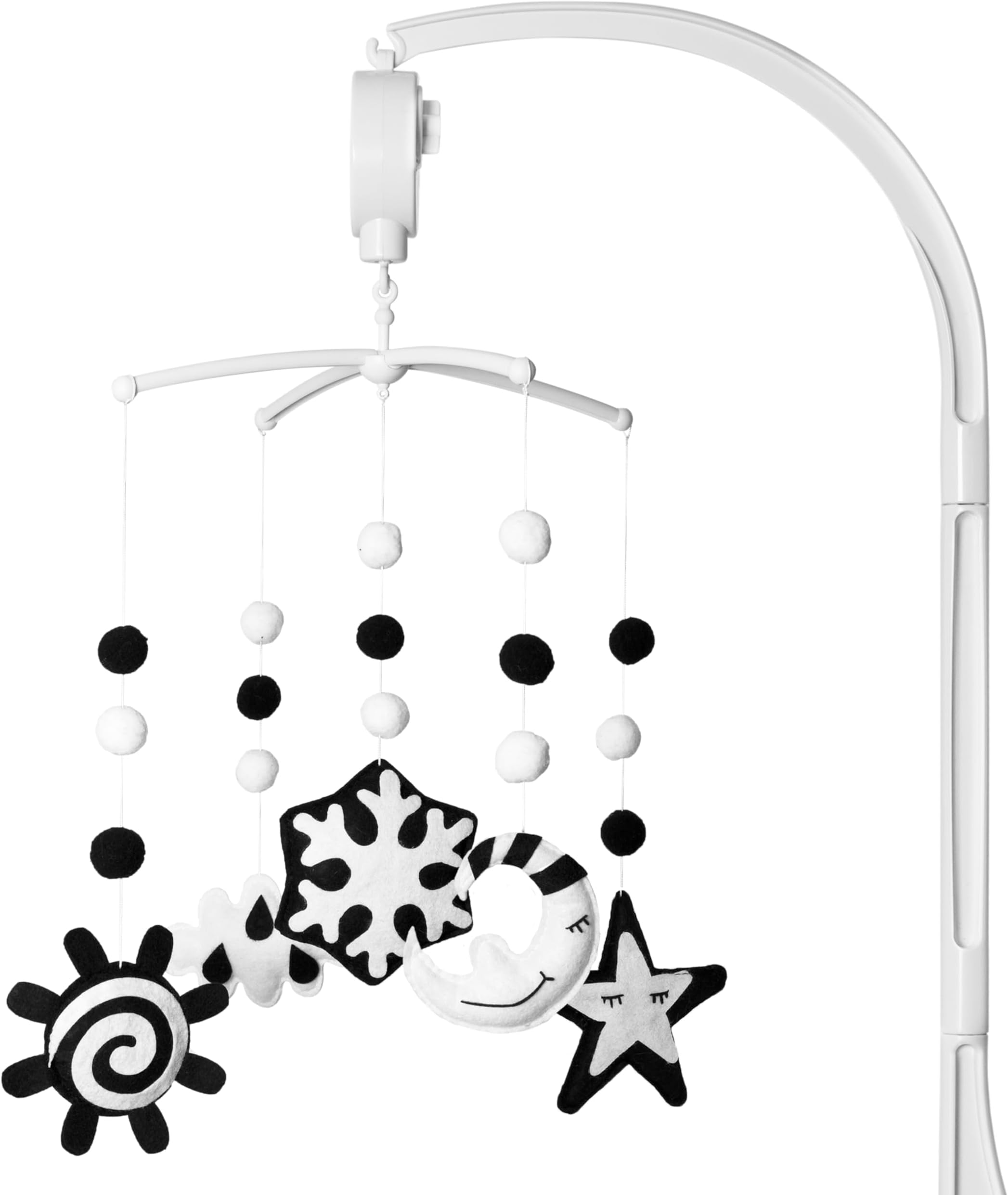 EVERLOVE Montessori Mobile Baby for Crib Black and