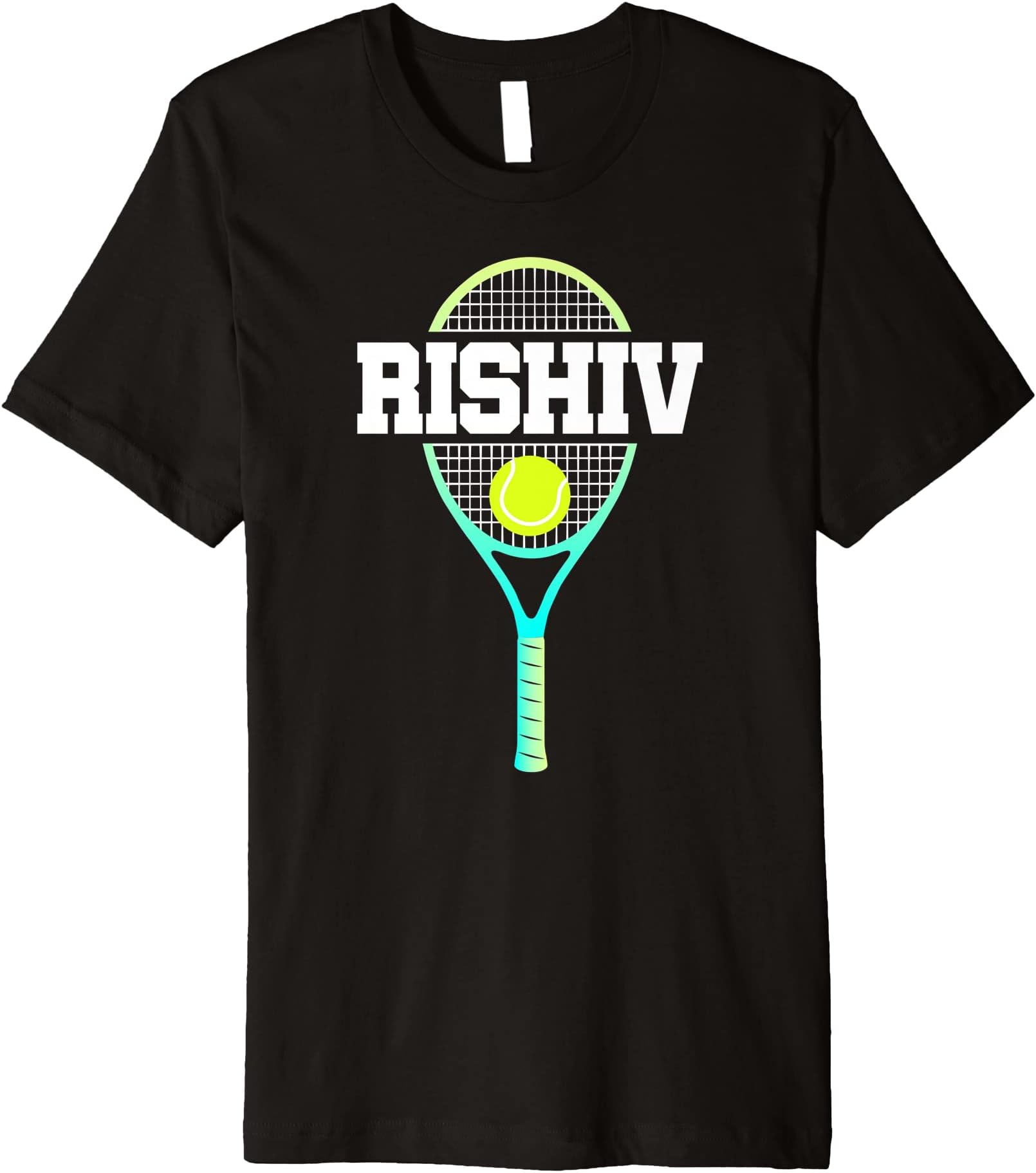 Rishiv Name Tennis Player Boys Ball and Racket Sports Fan Premium T-Shirt