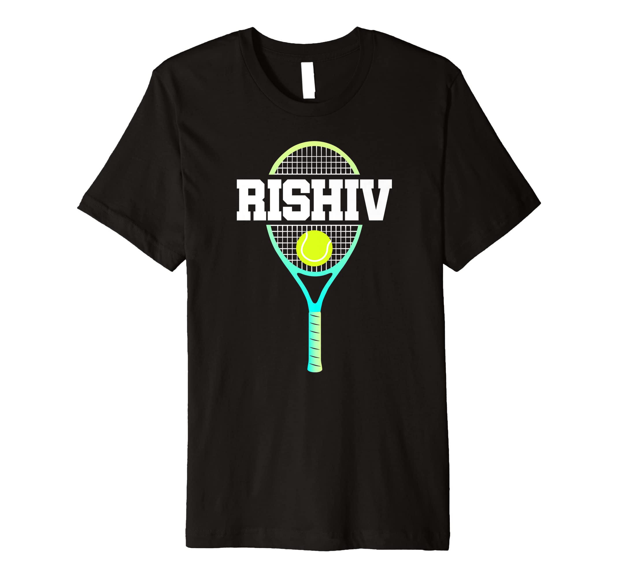 Rishiv Name Tennis Player Boys Ball and Racket Sports Fan Premium T-Shirt