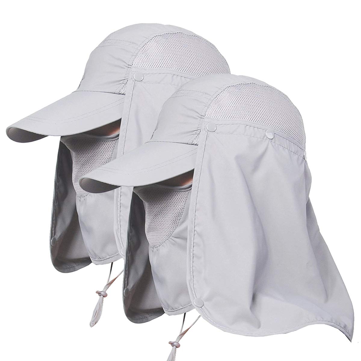 JORMATT Women & Men Outdoor Sun Hat UV Protection Fishing Hiking Caps with Face Neck Flap Cover UPF 50+