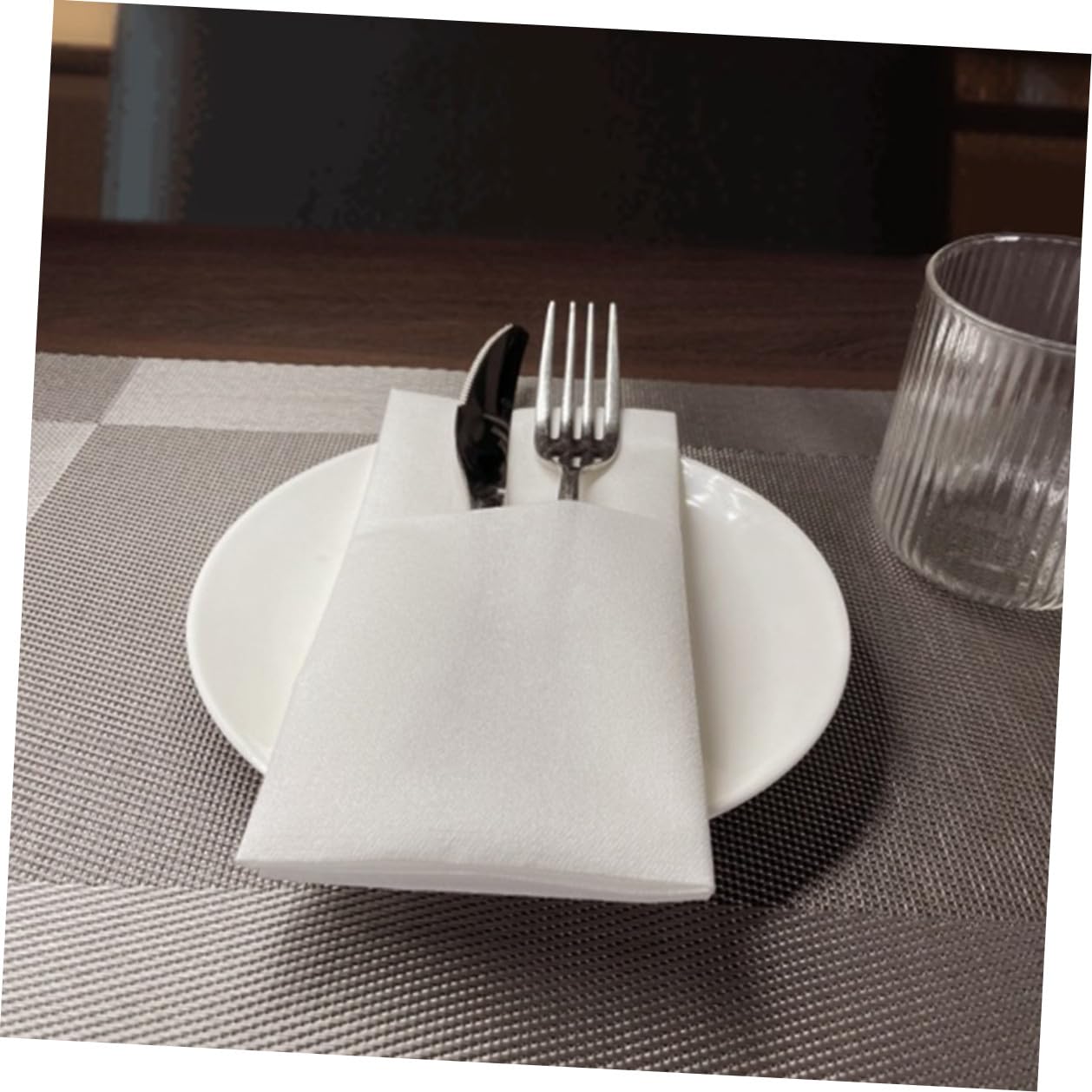 OUNONA 50 Stück Weiße Einweg Servietten Fasern Dickes Design Sichere und Praktische Tischservietten für Tägliche Unterhaltung und Dinner