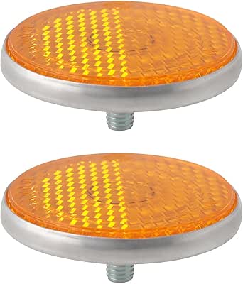 Amazon.com: YINETTECH 1 Pair Motorcycle Rear Reflector Amber Reflector ...