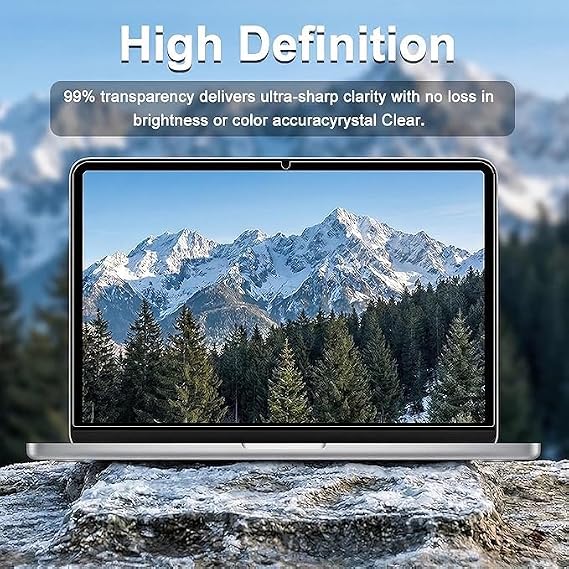 Premium Ekran Koruyucu Compatible with MacBook Neo 13” A3404 – 9H Temperli Cam, Ultra Şeffaf HD, Anti-Glare, Çizilmez, Kolay Uygulama, Kabarcık Önleyici