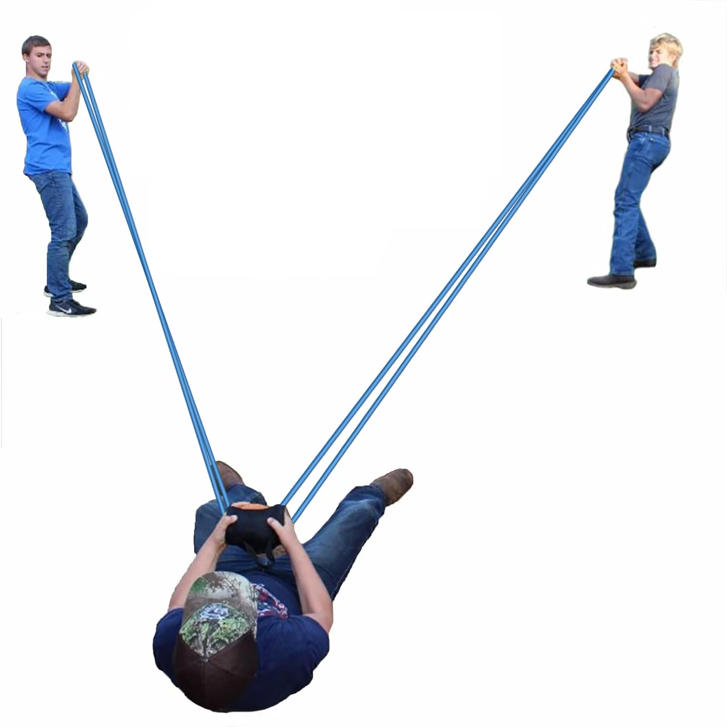 Water Balloon Launcher 500 Yard Long Range,3 Man Slingshot with 500 Biodegradable Water Balloons,Giant Slingshot T-Shirt Launcher Cannons,Party Game Yard Toys for Kids and Aldults