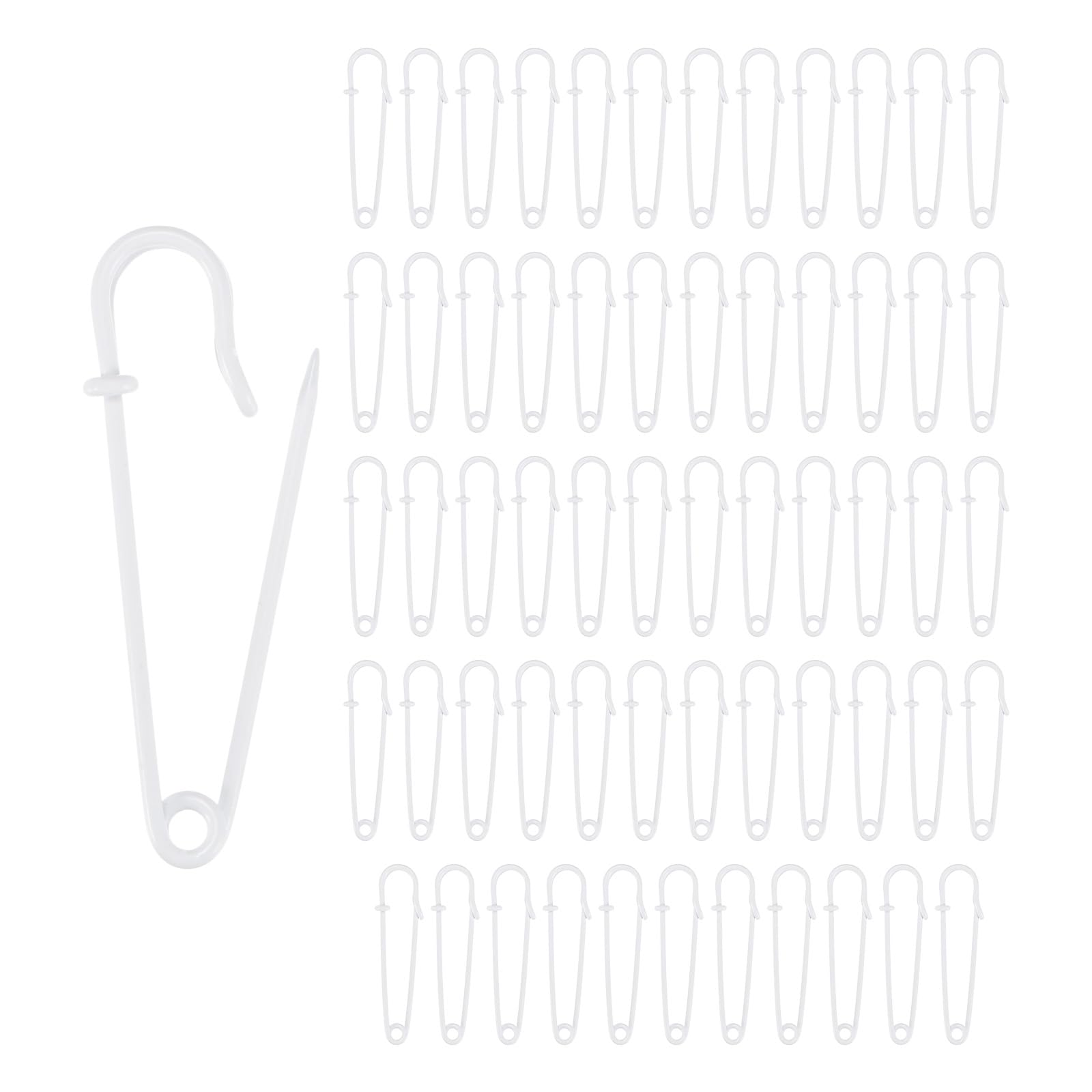 M METERXITY 60-Pack Large Safety Pins, 2" Spring Lock Pins Blanket Bulk Pins for Fashion/Clothes/Sewing/Quilting/Upholstery/Laundry/DIY Craft/