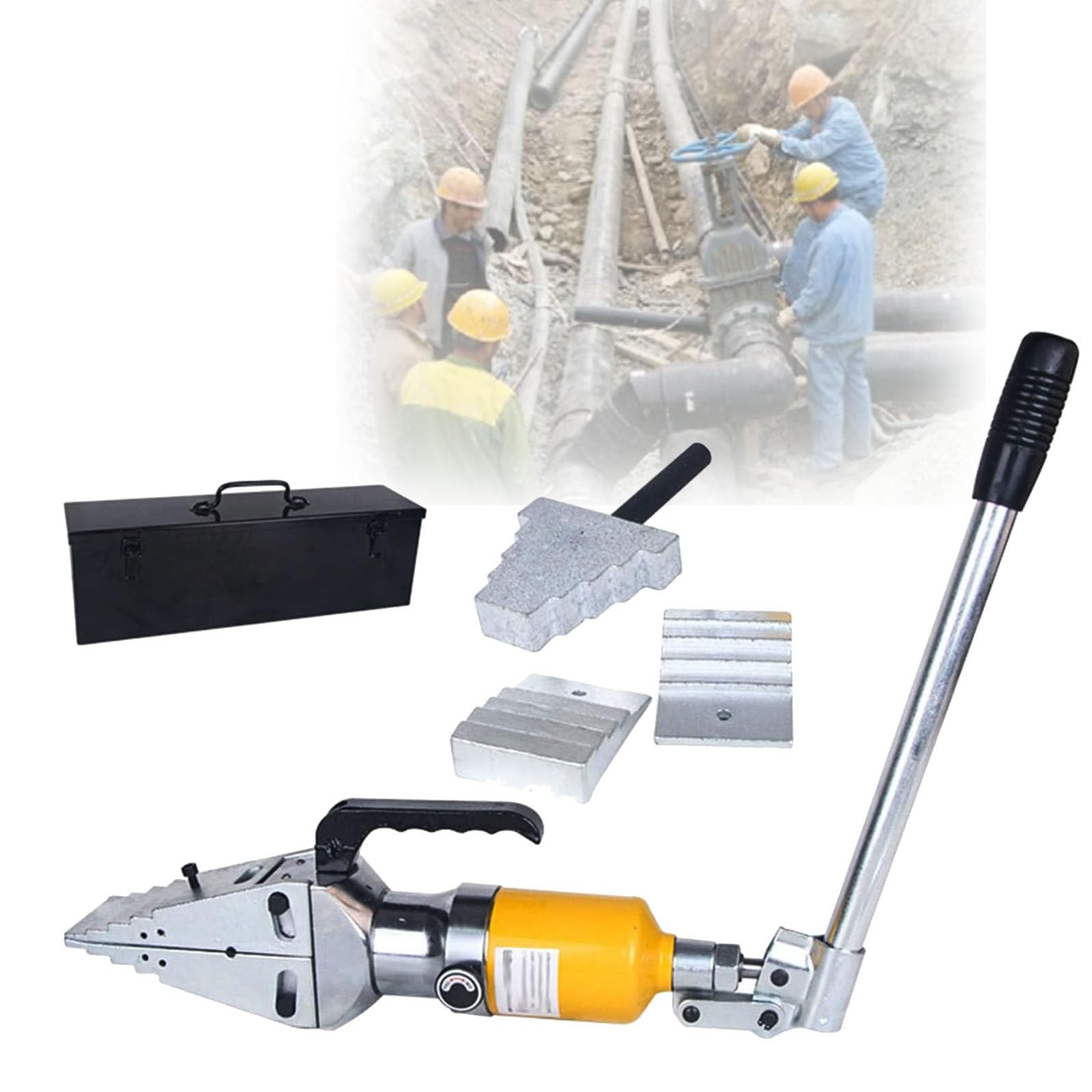 Rozpieracz kołnierzy hydrauliczny 10T – rozdzielacz kołnierzy ze stali stopowej z prześwitem 6 mm i maksymalnym rozwarciem 81 mm – szybki powrót oleju do konserwacji rurociągów