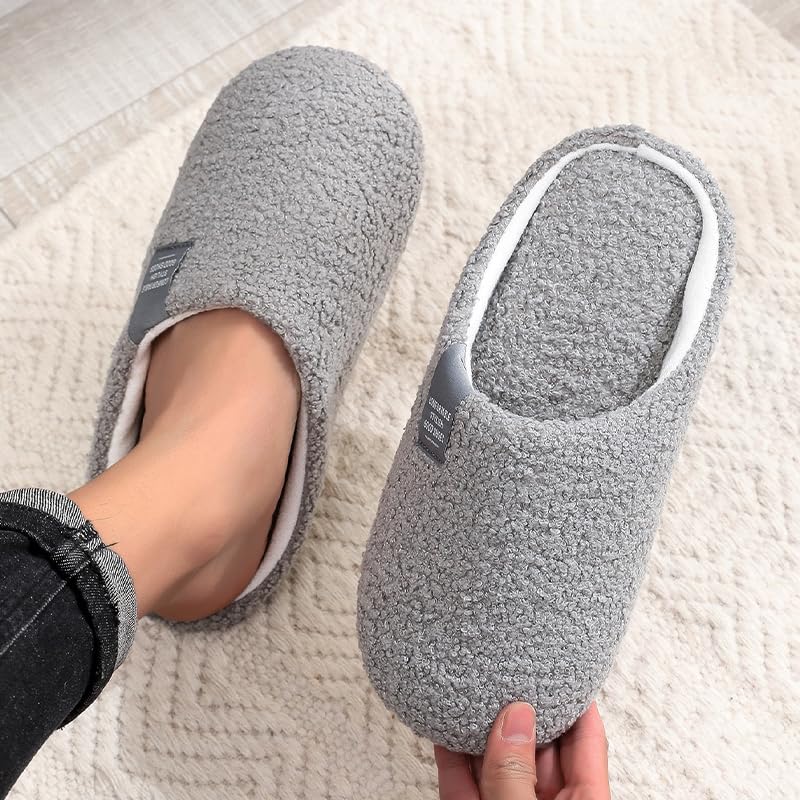 House Slippers for Women Men Comfy Warm Winter Slippers Socks Slip On Travel Shoes Washable4