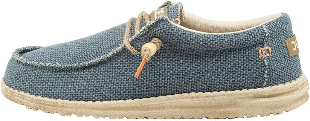 Hey Dude Men's Wally Stitch | Men's Loafers | Men's Slip On Shoes | Comfortable & Light-Weight 7 Navy