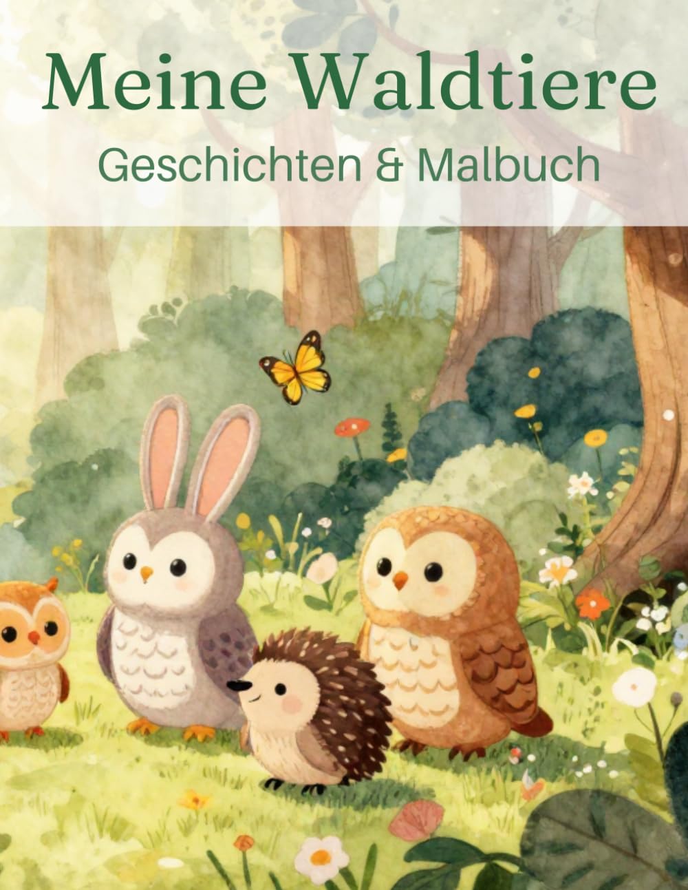 Meine Waldtiere: Geschichten & Malbuch