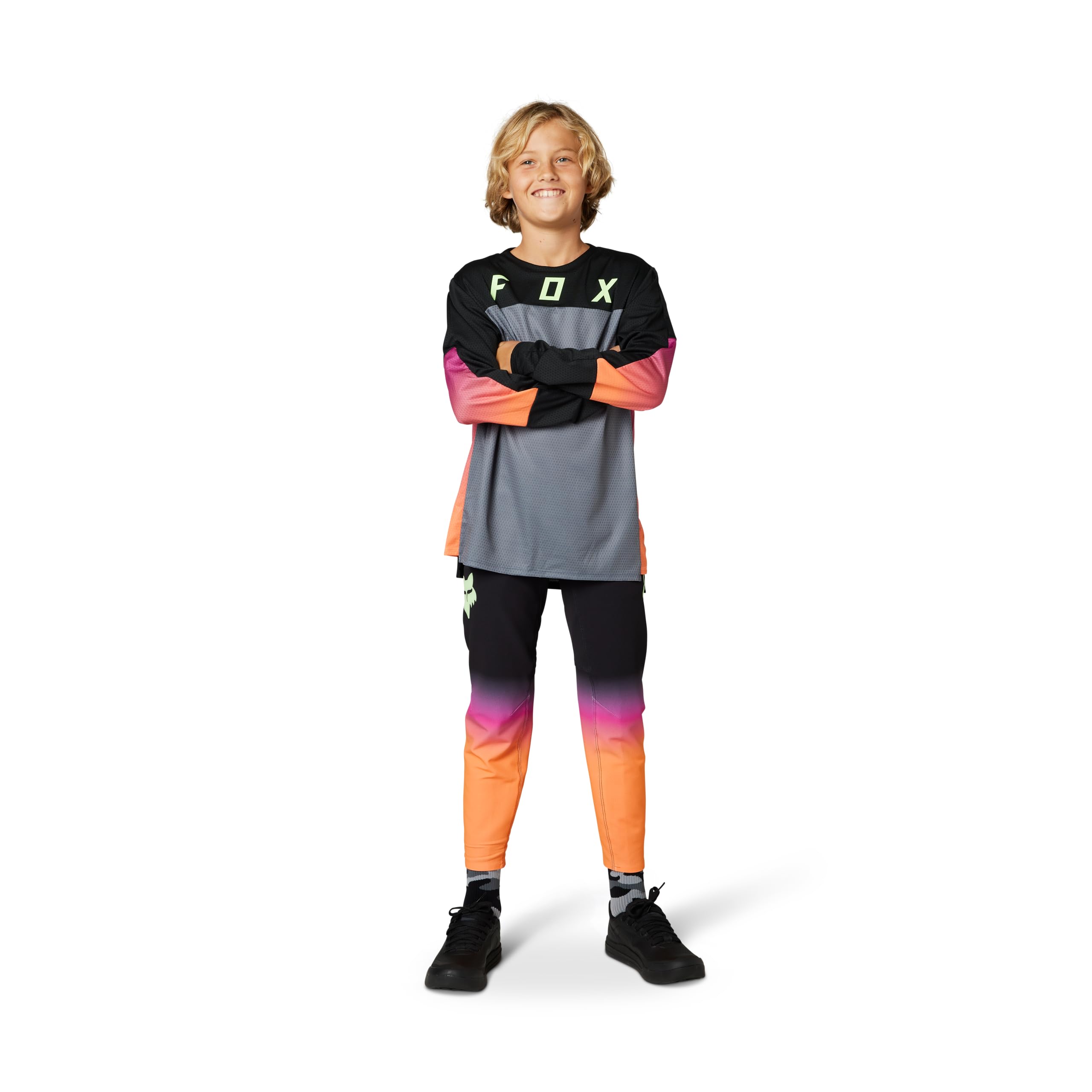 Fox Racing YTH Flexair LS Jersey [PTR] szary