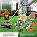 Walensee Rolling Lawn Aerator, Heavy Duty Manual Aerator Tool with 42 Spikes, Lawn Spike Aerator Roller with 71