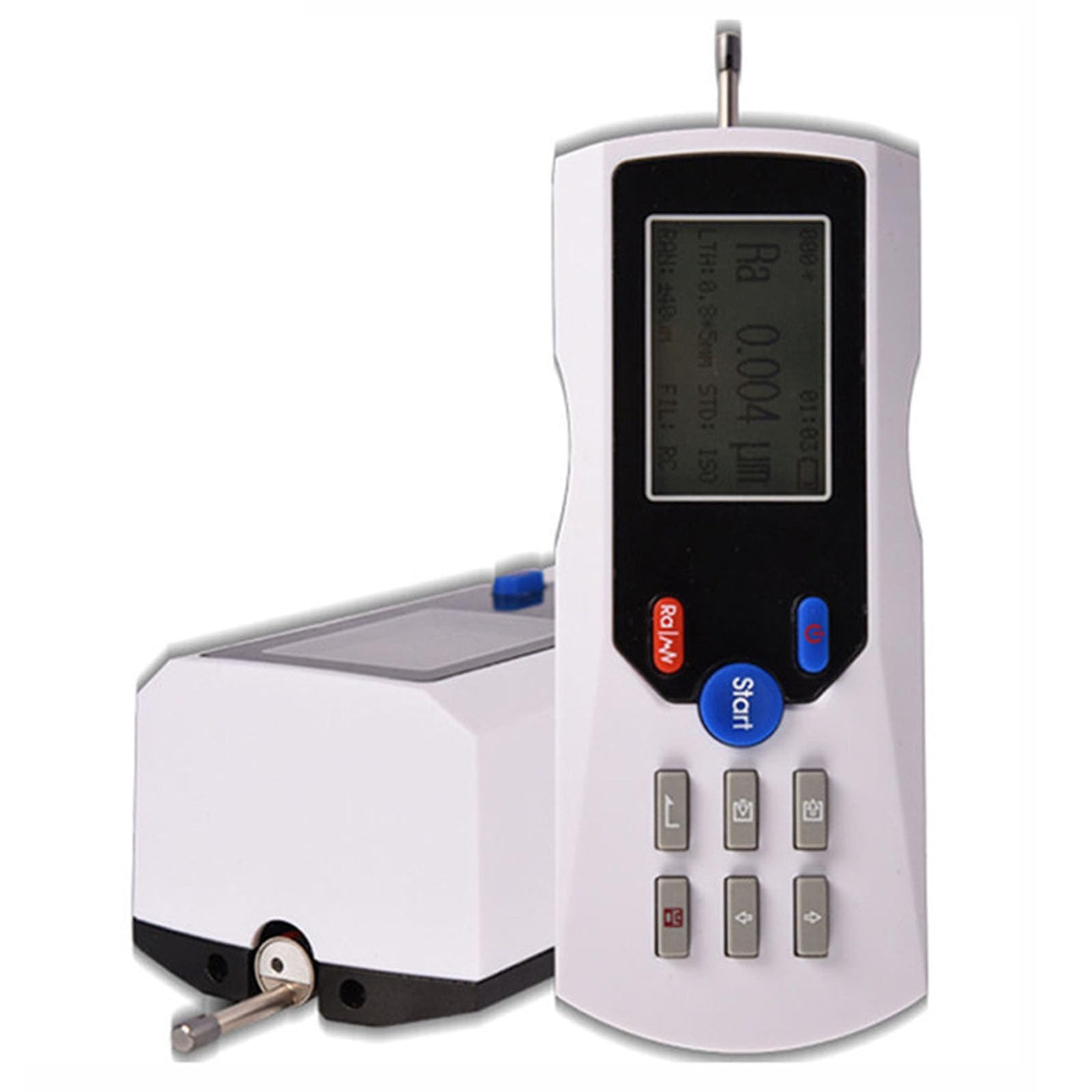 MiBoce Surface Roughness Tester, Digital Profilometer, Measuring Range 160μm, High-precision 0.001μm, With Diamond Probe, Testing Parameters Ra, Rz, Ry, Rq, Rp, Rm, Rt, R3z, Rmax, Sk, S, Sm, Tp