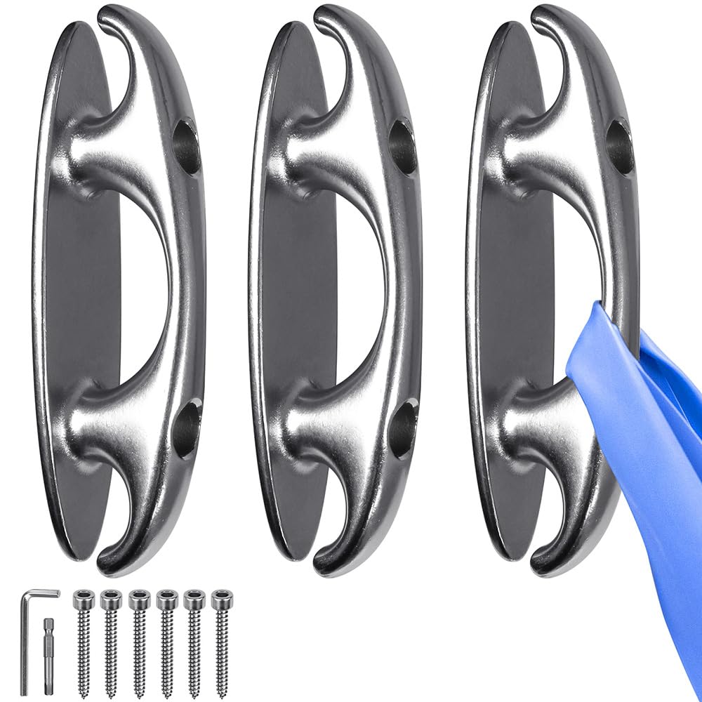 Kipika Resistance Band Wall Anchors, Stainless Steel Wall Mounted Anchors for Resistance Training, Heavy Duty Workout Hook for Home Gym Physical Therapy and Strength Training, 2000 LB Capacity