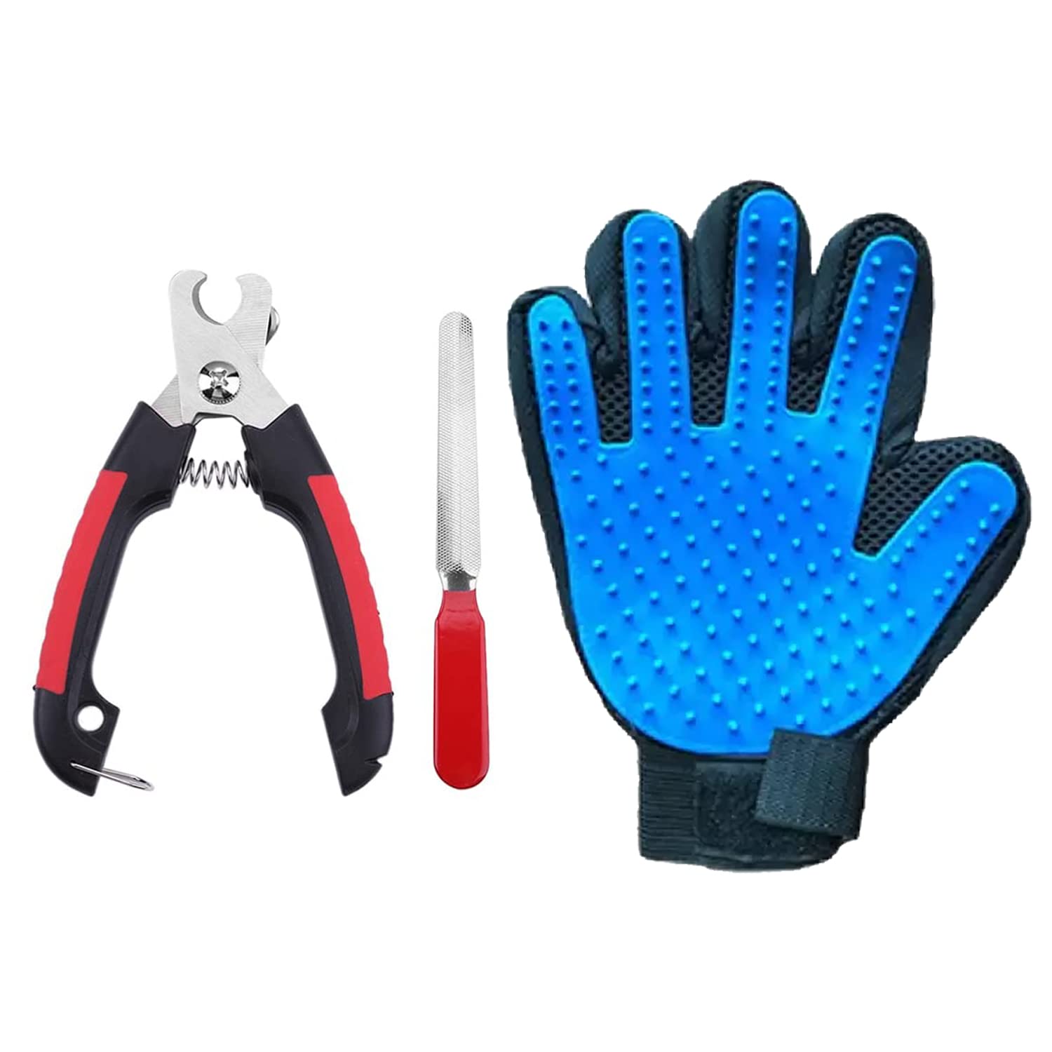 Emily Pets Grooming Combo of Glove with Nail Cutter with Filer Professional Grooming Lockable Tool Set Suitable for All Small Animals, Dogs, Cats (Large) (B09J2FD56G) Amazon Price History, Amazon Price Tracker