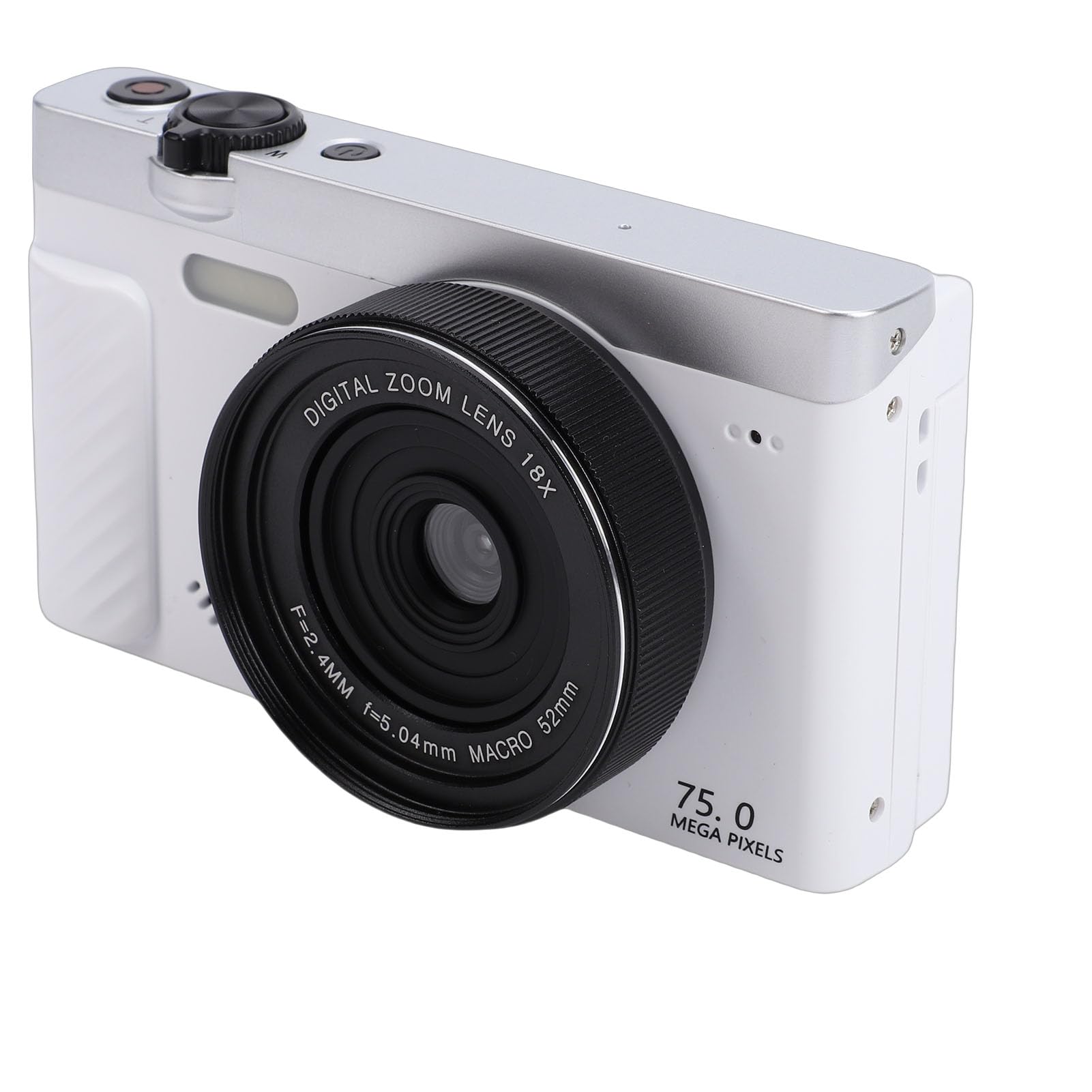 Aparat Cyfrowy 4K 75 MP Bezlusterkowy z 18-krotnym Zoomem do Fotografii Podróżniczej i Krajobrazowej (WHITE)