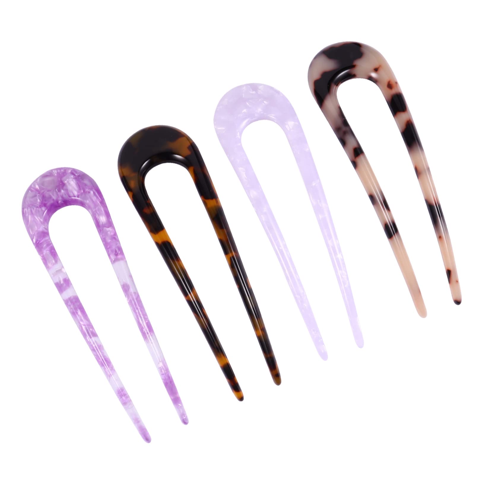 MAGICLULU 12 Uds Horquilla De Acetato En Forma De U Pinza Para El Pelo De Acetato Accesorios Para El Cabello Palillos Para El Pelo Pinza Para El Pelo En Forma De U Palitos Chinos Para