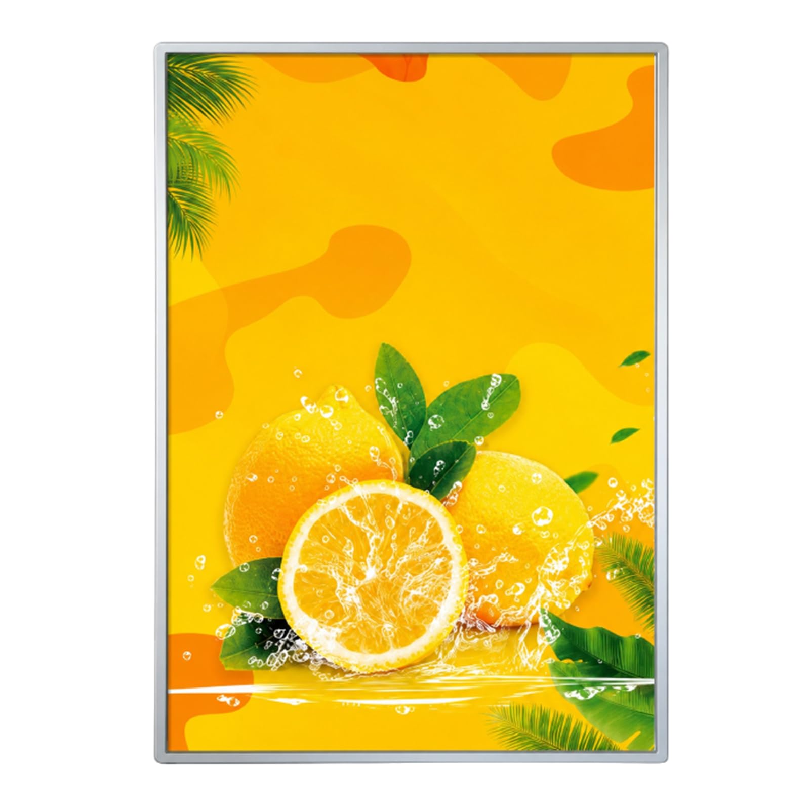 Pannello Menù retroilluminato a LED,Display Illuminato per Poster,Cornice per Poster illuminata a LED,Vetro Temperato,Design Estraibile,per Negozi,Ristoranti e Saloni