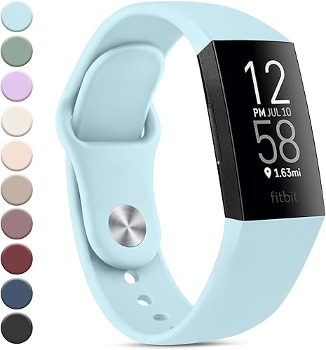Vanjua Correa compatible con Fitbit Charge 4 bandas para mujeres y hombres, correa de repuesto deportiva impermeable de silicona suave para Fitbit