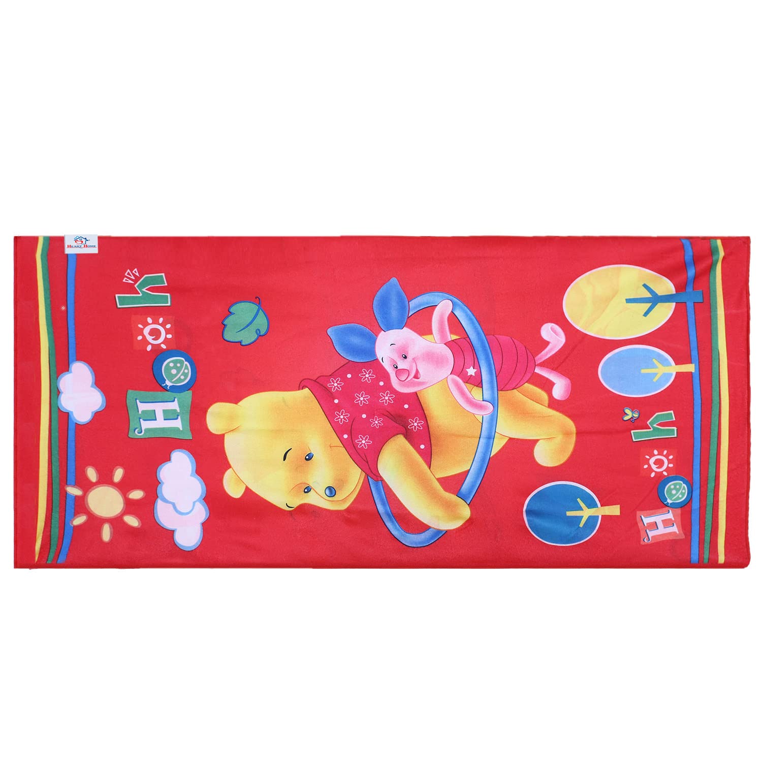 Heart Home Kids Bath Towel|Soft Cotton & Sides Stitched Baby Towel|Super Absorbent Pooh,Piglet & Tiger Print Towel Toddler,Pack of 2 (Multicolor) offers donot miss 2 Heart Home Kids Bath Towel|Soft Cotton & Sides Stitched Baby Towel|Super Absorbent Pooh,Piglet & Tiger Print Towel Toddler,Pack of 2 (Multicolor) offers donot miss