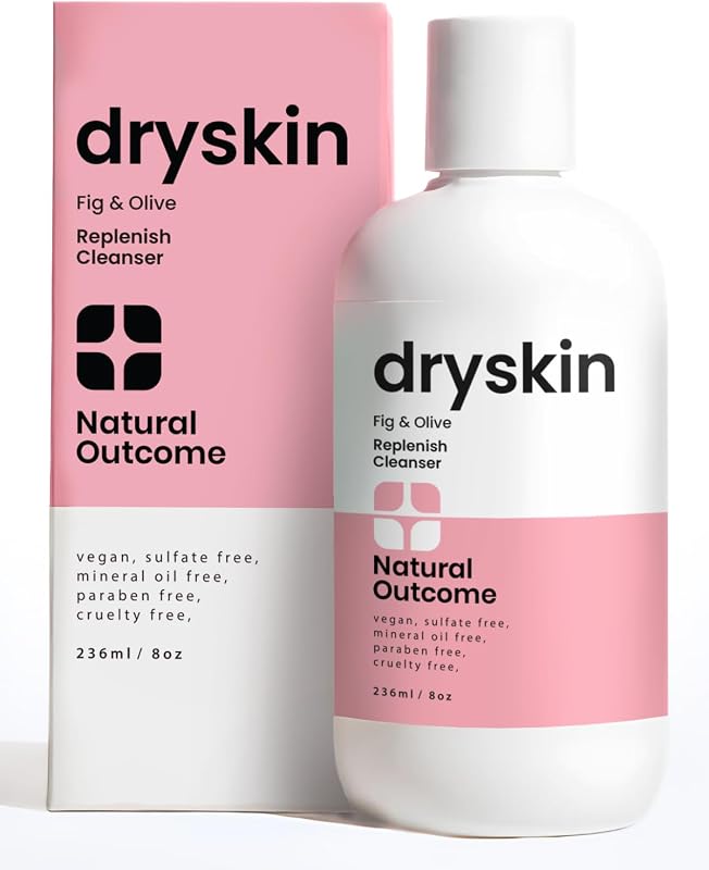 natural outcome Face Wash for Dry Skin Types | Gentle Facial Cleanser Restores Skins Moisture| Hydrating Face Wash with Fig and Olive | for Dry and Sensitive Skin Types 8 oz