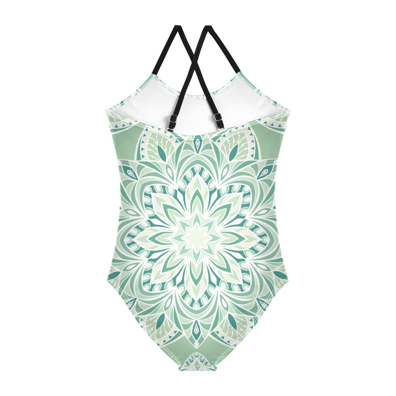 FASHON&FASCIN Girls One Piece Swimsuits Flowers Pattern Swimwear Bathing Bodysuit 5T Swim Suits for Toddler Kids 3-10T,Multi6