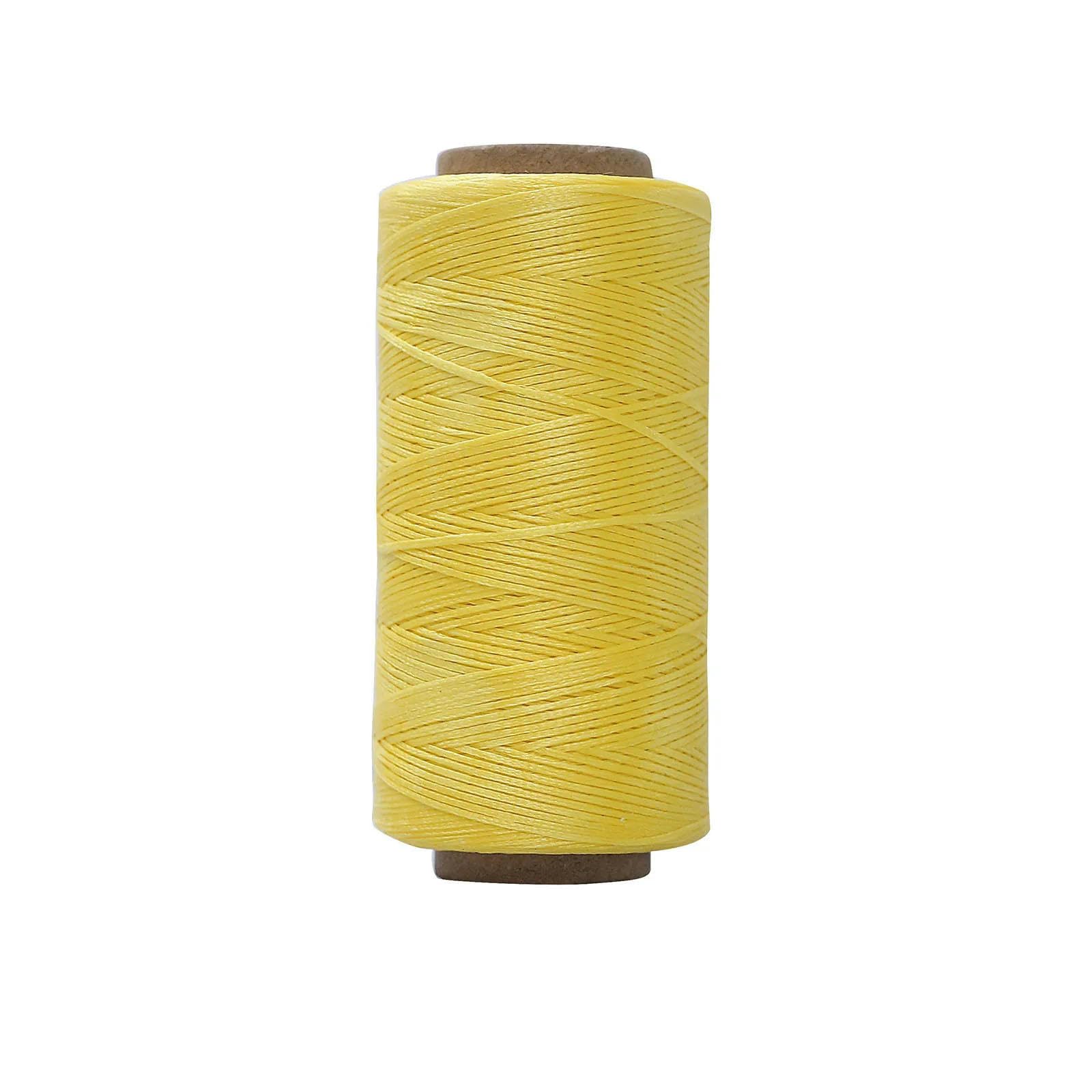 FCOVIRLEN Hilo de Coser，Hilo de poliéster Hilo de Coser, Hilo Encerado de poliéster for Manualidades de Cuero, Hilo Encerado Plano for Coser Cuero, Bricolaje(126)