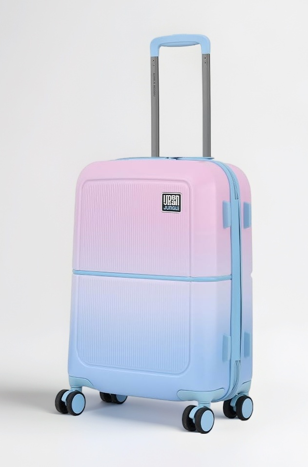 by Safari Polycarbonate, Premium Cabin (55 Cm) Trolley Bag, Small Suitcase with USB Charging and 8 Silent 360 Degree Wheels, Hardside Travelling Luggage for Both Unisex (Multicolor)