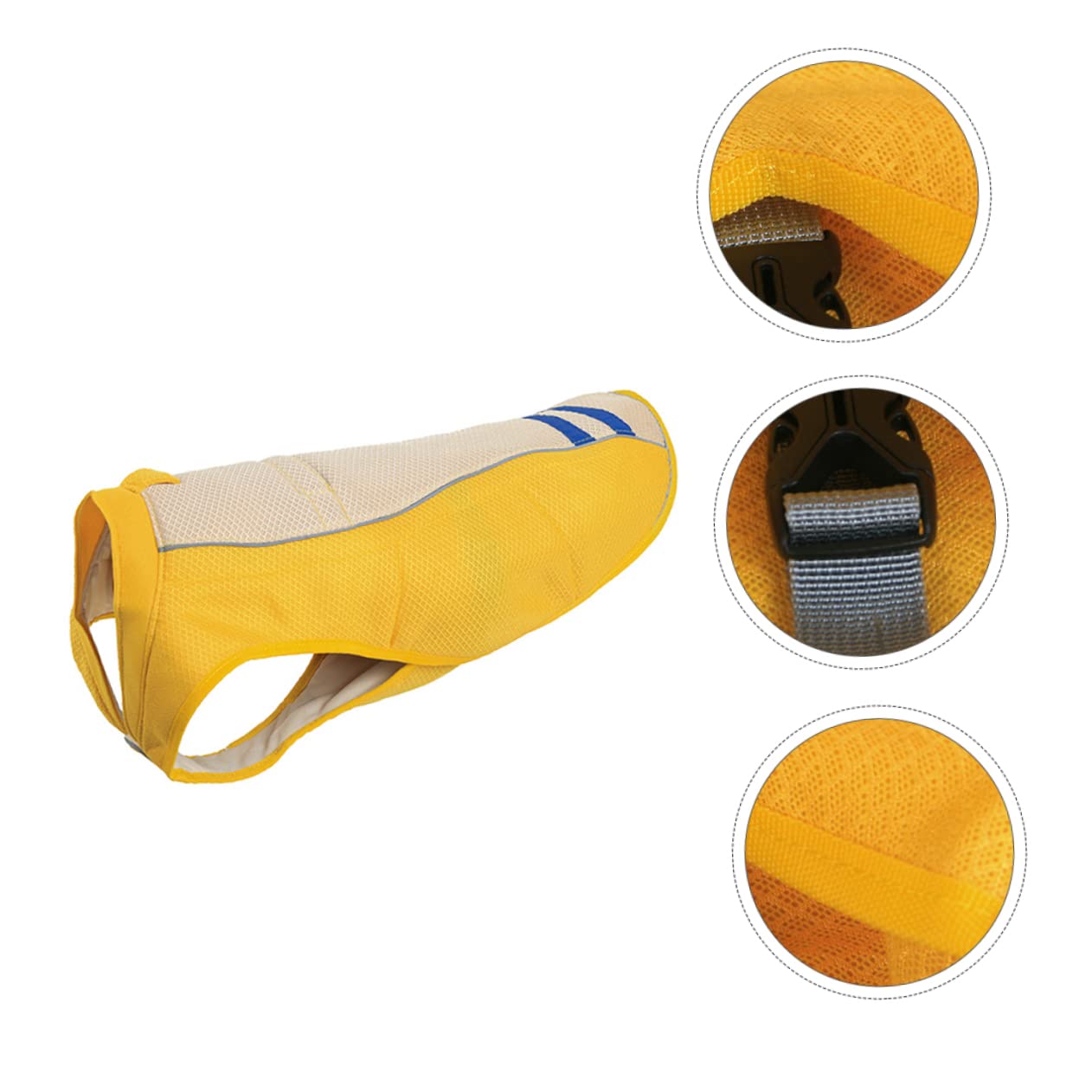Gilet Rafraîchissant pour Animaux de Compagnie, Polyester Jaune XL