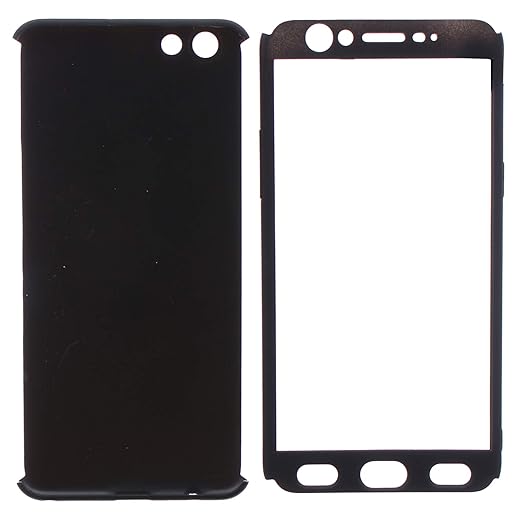 360 Full Full Cover With Screen Protector For Oppo F3 Plus, Black