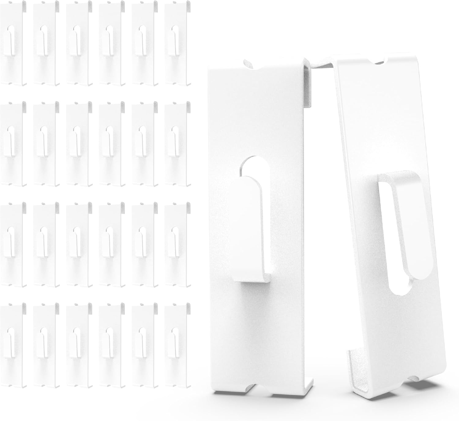 BFPeaky Gridwall Utility Notch Hooks, White, 24PC, Gridwall