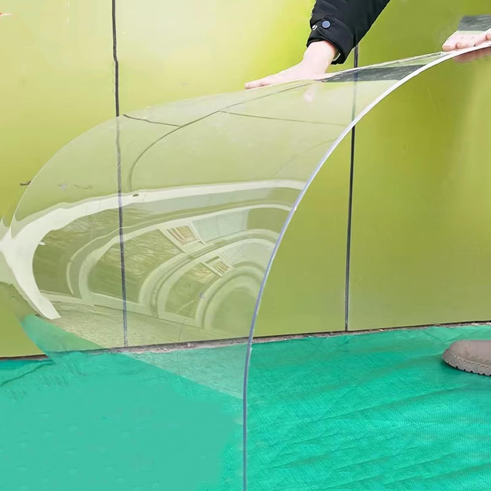 JIwqDY Polycarbonate Roofing Sheets 1mm Thick Transparent Acrylic Plastic Panels, PC Plastic Panels, Polycarbonate Sheets, Strong and Not Easily Deformed(1x10m/3.28x32.8ft)
