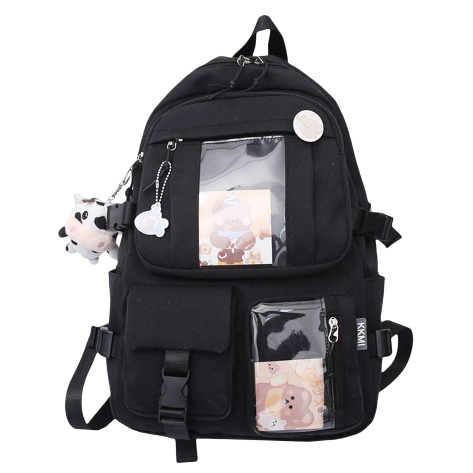 Kawaii Anime Backpack School Bag Anti-Theft Women Travel Bag Girls Black-image-38