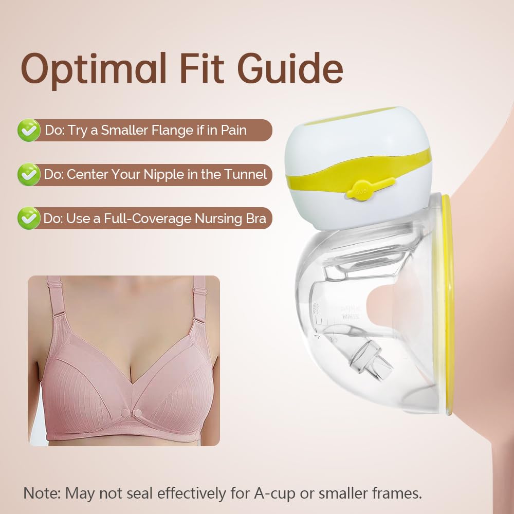 PumpMom-us Extractor de leche eléctrico portátil, doble manos libres, con 3 modelos y 9 niveles, recargable de bajo ruido con estuche de almacenamiento, taza de leche de 180 ml, sin BPA (paquete de 1)
