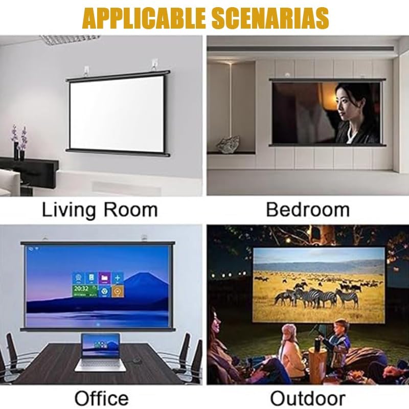 Pantalla Manual de Proyección 72" 16:9 HD 4K miniatura 7